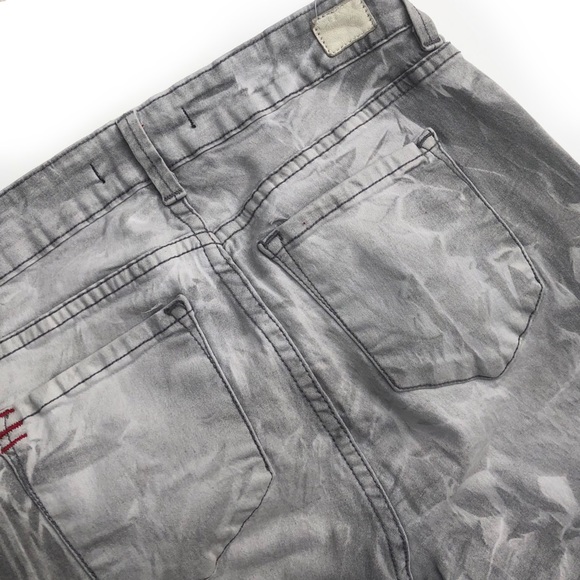 BDG Ankle Cigarette Grey Tie Dye Skinny Jeans - Picture 3 of 7